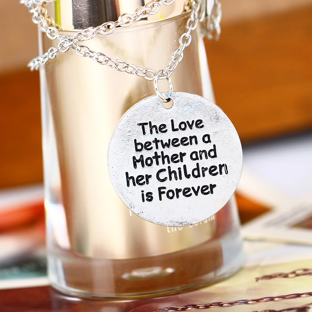Женское ожерелье с подвеской Bespmosp серебряным покрытием|statement jewelry|pendent necklacemother child