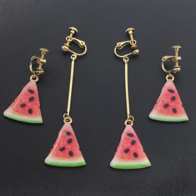 Модные серьги-капельки в виде арбуза для женщин милые летние серьги с фруктами и