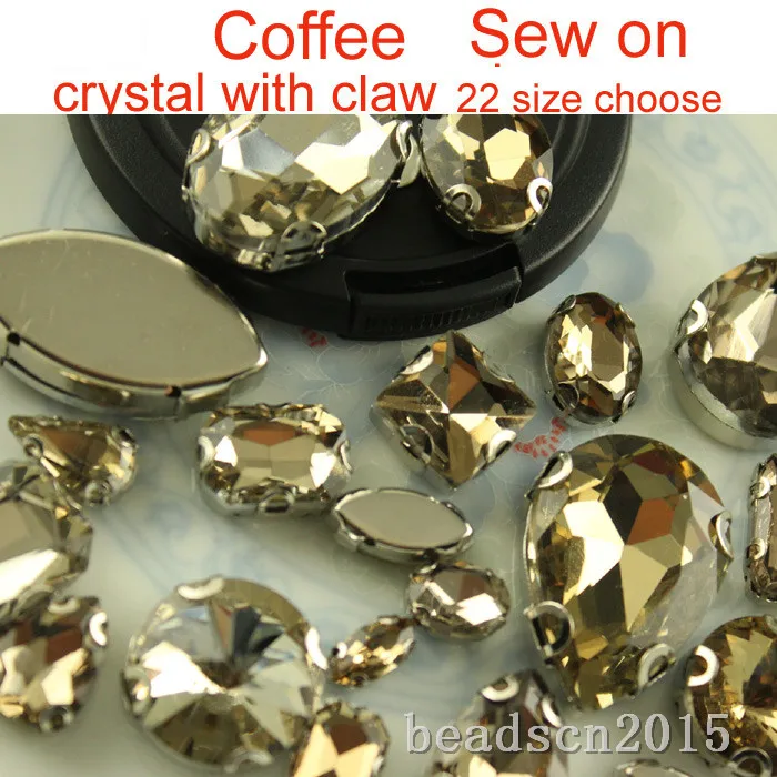 Пришивные на кнопках ушные/D коготь кофейные