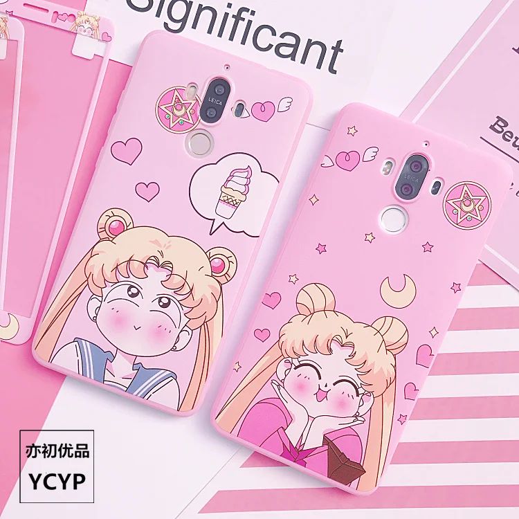 P20 pro Чехол с принтом &quotСейлор Мун&quot + пленка для экрана из закаленного стекла