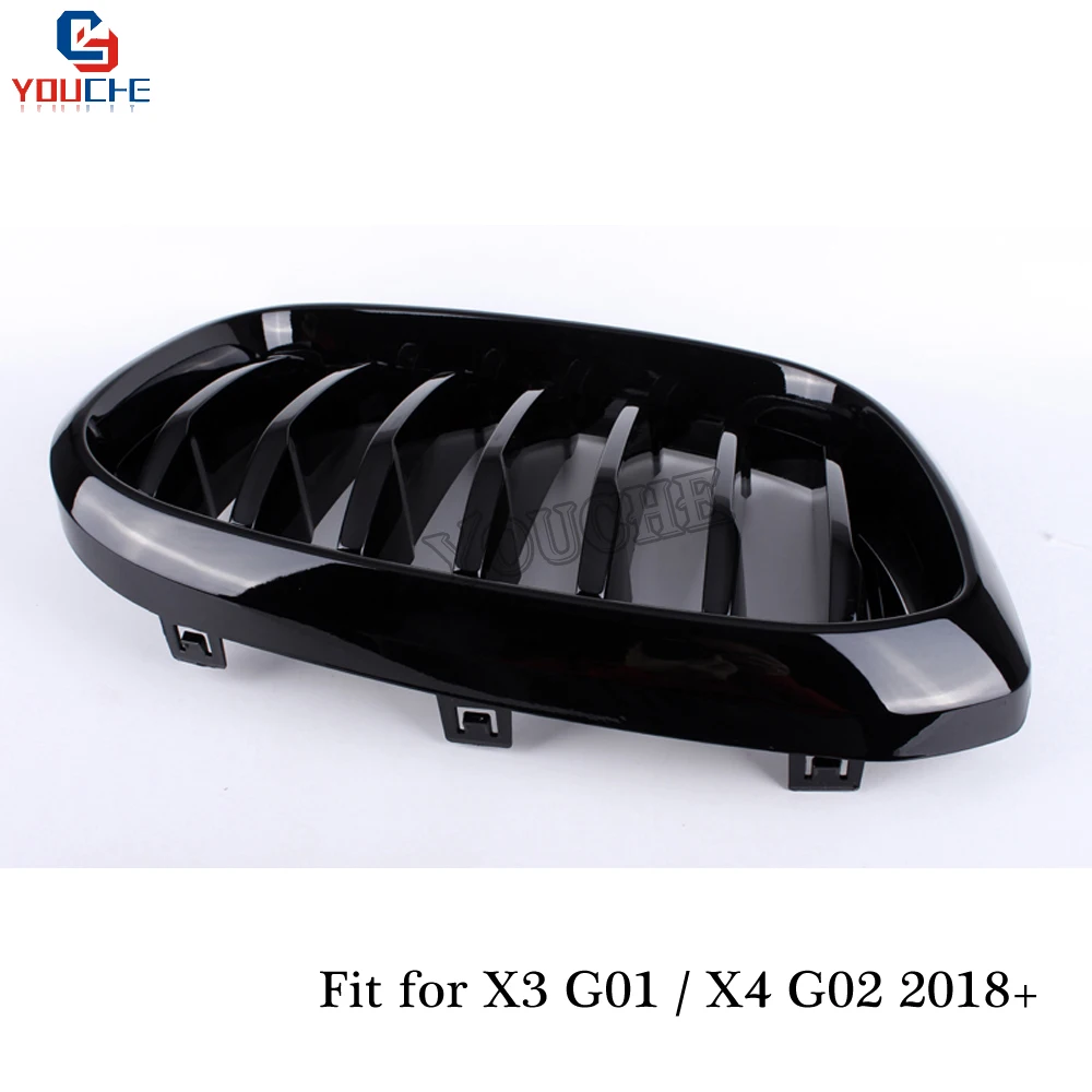 Новый G01 G02 передний почечный гриль для BMW X3 G01/X4 5-дверный SUV 2018 2019 1-slat глянцевый