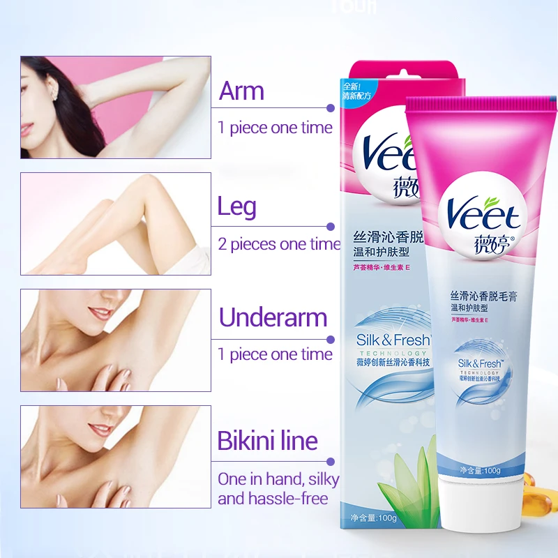 Veet крем для удаления волос деликатная кожа с алоэ вера и витамин Е Жасмин аромат