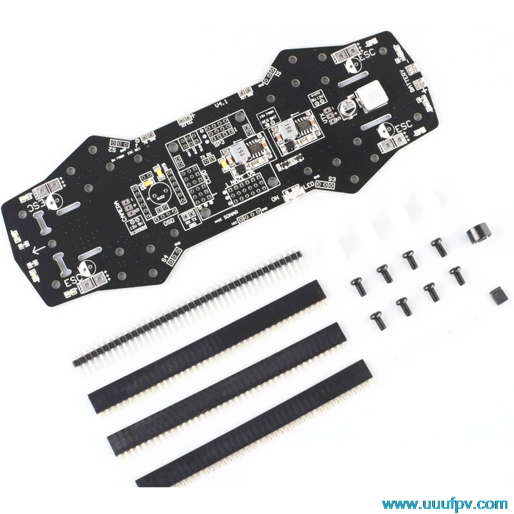 Плата распределения питания PCB PDB с 5 в 12 В BEC для квадрокоптера Naze32 CC3D ZMR250 QAV250 H250 |