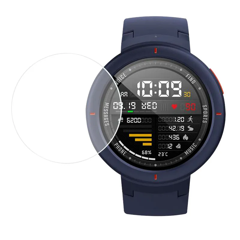 YUEDAER 2 шт Взрывозащищенная пленка для Xiaomi Huami Amazfit Verge английская версия защита экрана нано мягкое не закаленное стекло
