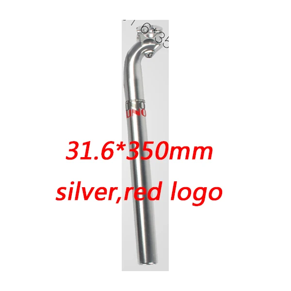 316 silver red logo UNO сверхлегкий MTB горный велосипедный Подседельный штырь для горного велосипеда трубка Алюминий стойка сиденья из сплава 27,2/30,9/31,6*350 мм - Цвет: 316 silver red logo