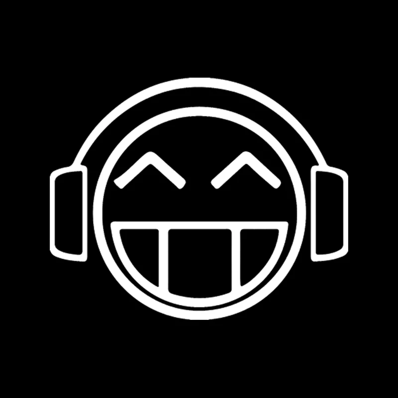 Автомобильная наклейка Dj Music виниловая гарнитура со смайликом автомобильные
