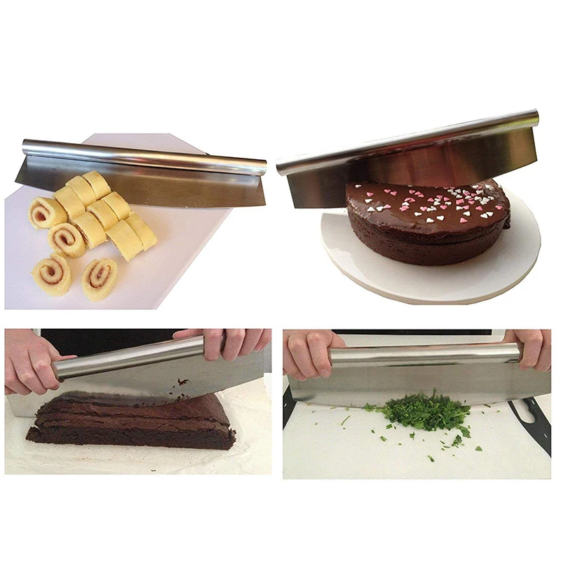 Нож и слайсер для пиццы из нержавеющей стали с ножнами кухонный гаджет