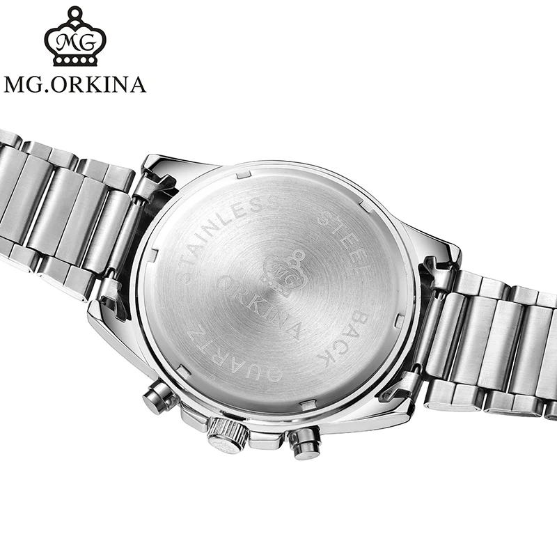 Мг. Часы наручные ORKINA мужские с японским механизмом Кварцевые водонепроницаемые