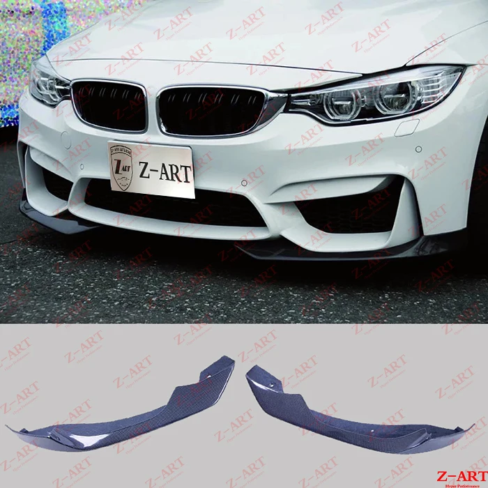 Z ART углеродное волокно передняя губа ДЛЯ BMW M3 M4 2013 2018 передний сплиттер для F80 F82 F83