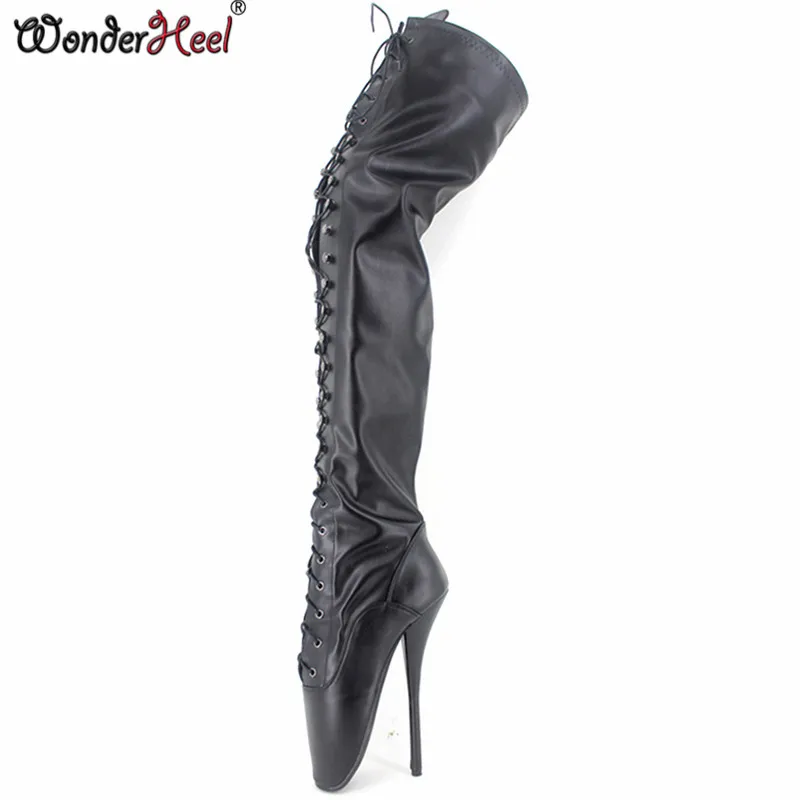 Wonderheel Экстремально высокий каблук 7 &quotstilleto выше колена балетные сексуальные