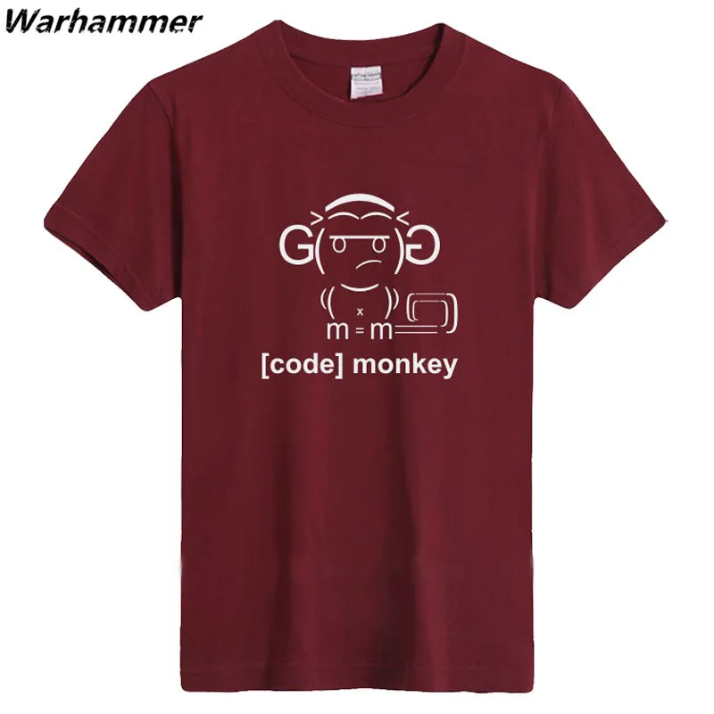 Warhammer 2017 новый стиль мужская футболка с принтом код обезьяны круглый вырез
