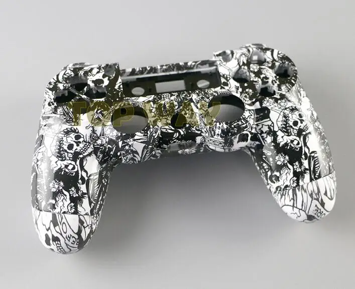 ChengChengDianWan Skull Hydro корпус окунутый Корпус чехол Обложка Mod комплект для игровых станций 4 PS4 контроллер черные кнопки - Цвет: B