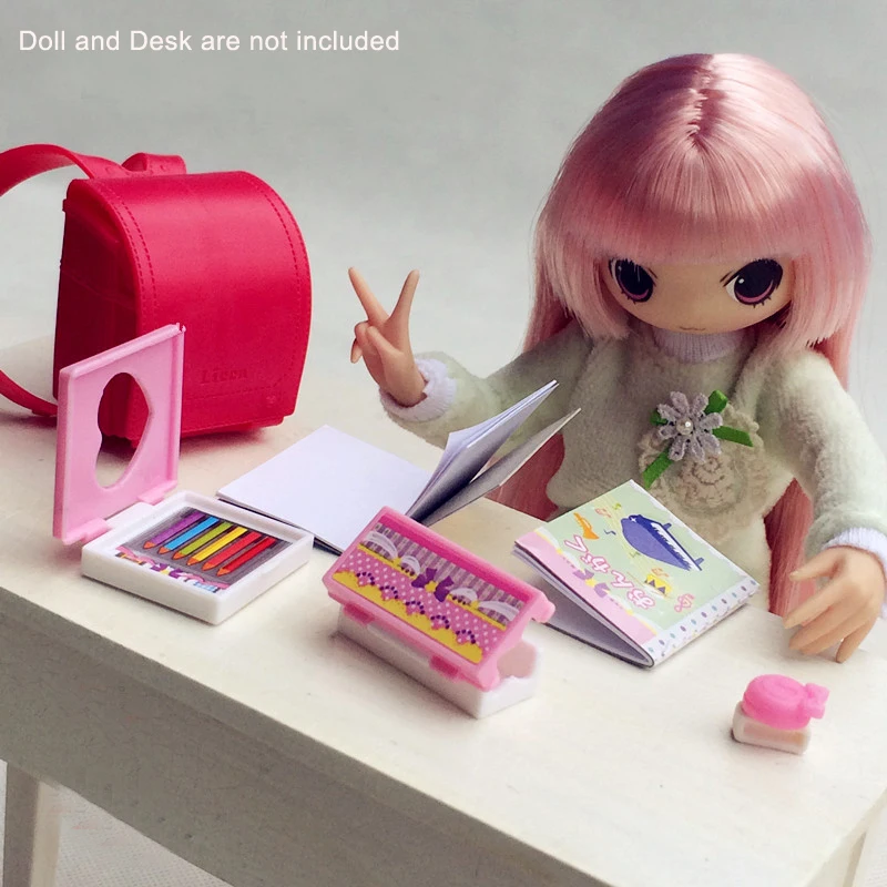 Школьная сумка для куклы 1 комплект аксессуары Blyth Барби 1/8 BJD кукольный домик