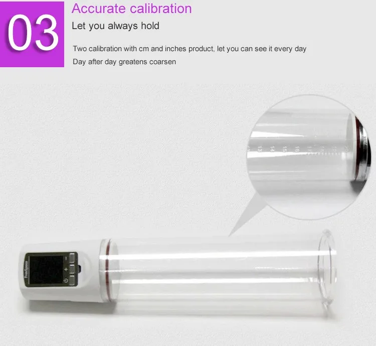 Помпа для пениса с USB Перезаряжаемые ЖК-дисплей автоматический электронный