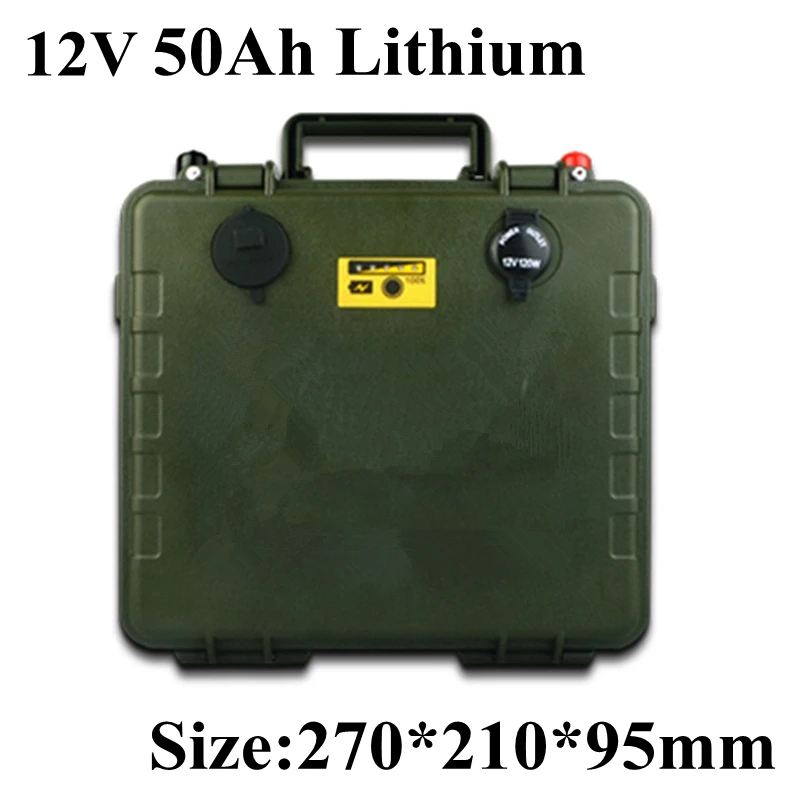 Водонепроницаемый Литий ионный аккумулятор 12 в 50 Ач полимер для инвертора