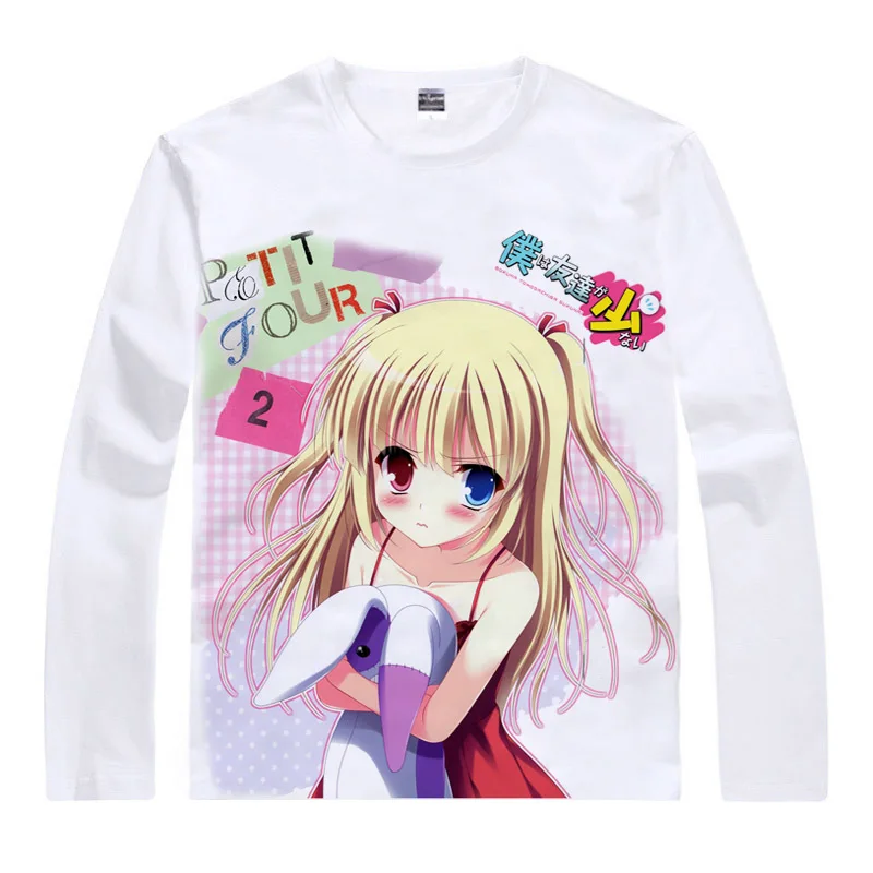 Футболка с длинным рукавом Coolprint аниме Haganai NEXT Boku Wa Tomodachi Ga футболки Sukunai Yozora Mikazuki