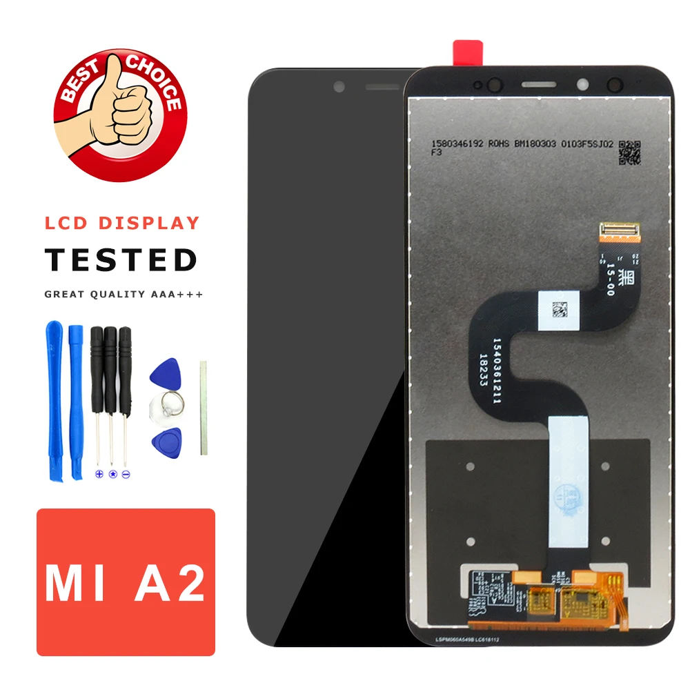 Для Сяо mi A2 ЖК дисплей Дисплей + Сенсорный экран 5 99 &quotЖК для Xiaomi 6X сборная