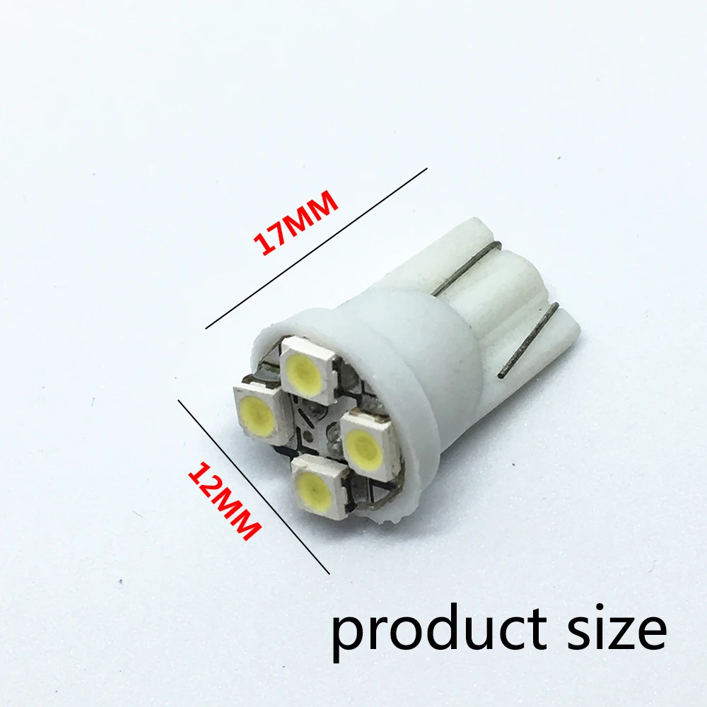 Светодиодсветодиодный лампа T10 194 W5W 4 светодиодный 3020 smd белая для чтения лампы