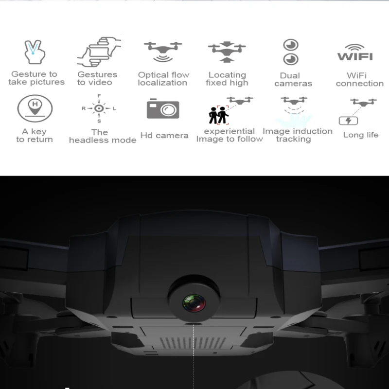 Новейший складной wifi fpv Радиоуправляемый Дрон игрушка с hd камерой Безголовый