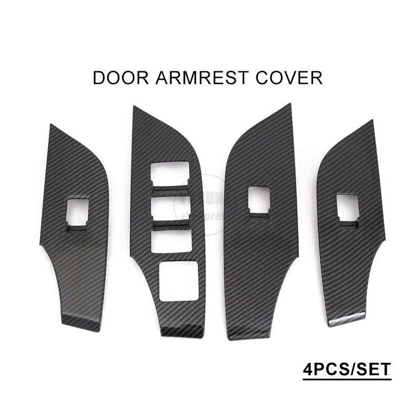 YCSUNZ ABS carbon fiber Interior door handle panels interior parts car styling car interior accessories For toyota rav4 - Цвет: door-armrest-cover