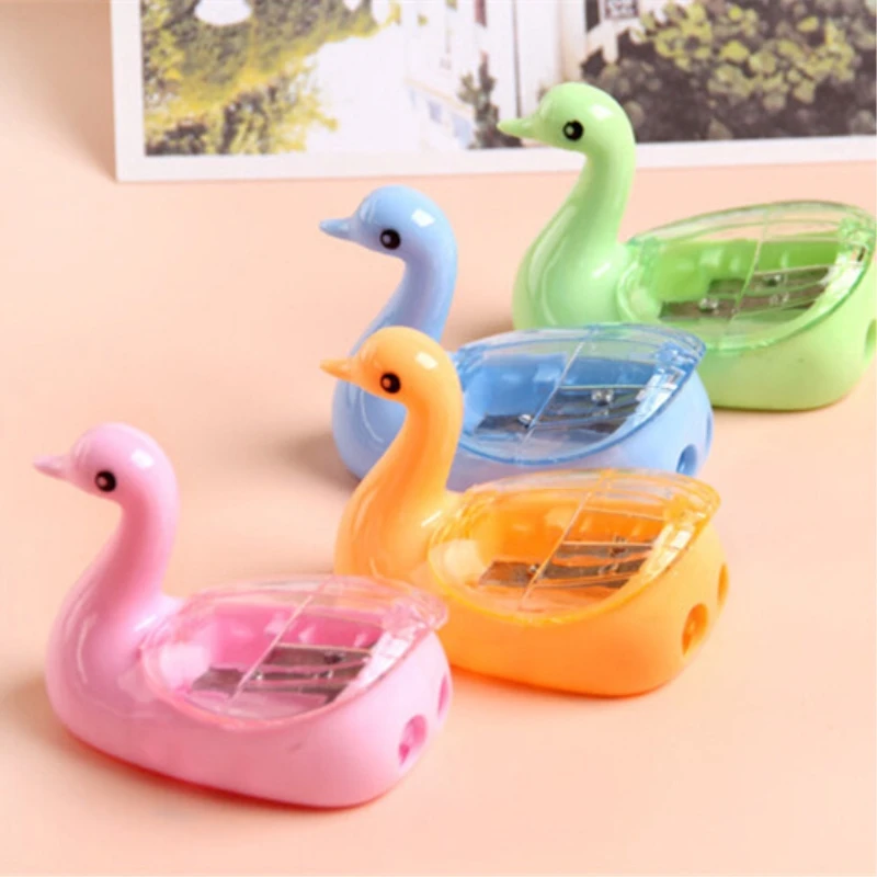 Coloffice креативная мини белая лебедь прозрачная пластиковая стандартная точилка