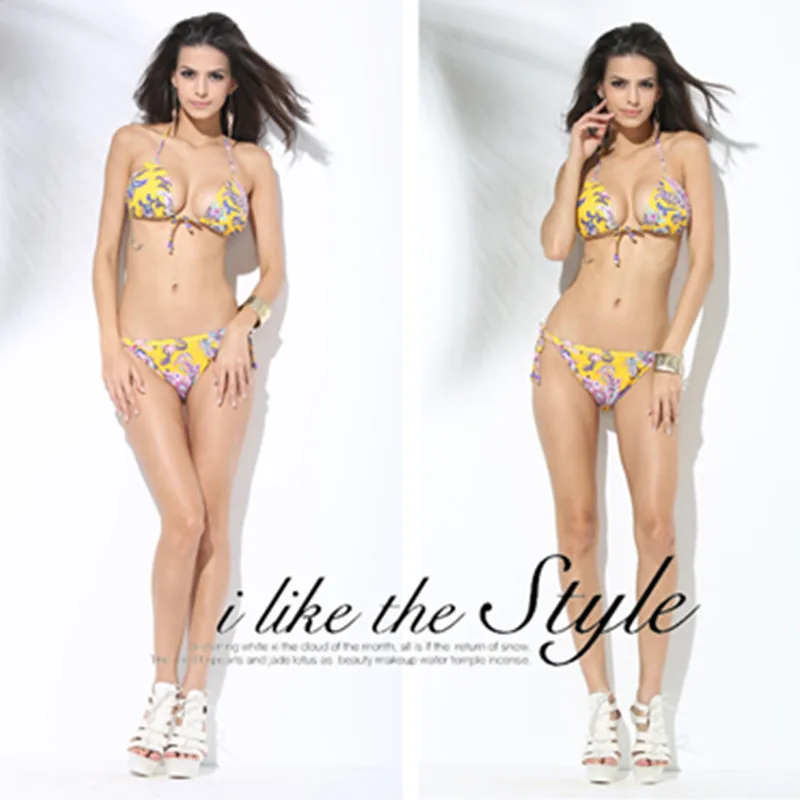 2017 новый Женский Треугольник чашки Сексуальная большой Размер бикини низкой