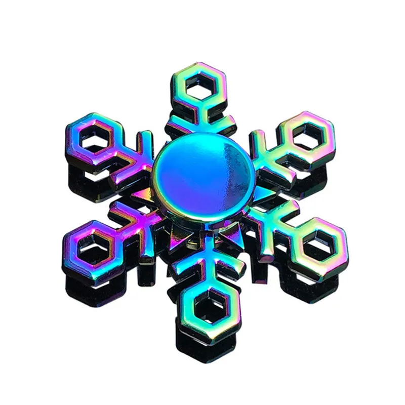 Ручной Спиннер EDC Спиннер-Спиннер металлический Радужный Спиннер антитревожная игрушка для спиннеров фокусировка снимает стресс СДВГ палец Спиннер - Цвет: Белый