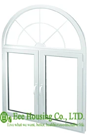 

Economical arch top windows, Upvc window for sale, Arched Upvc casement window with grids