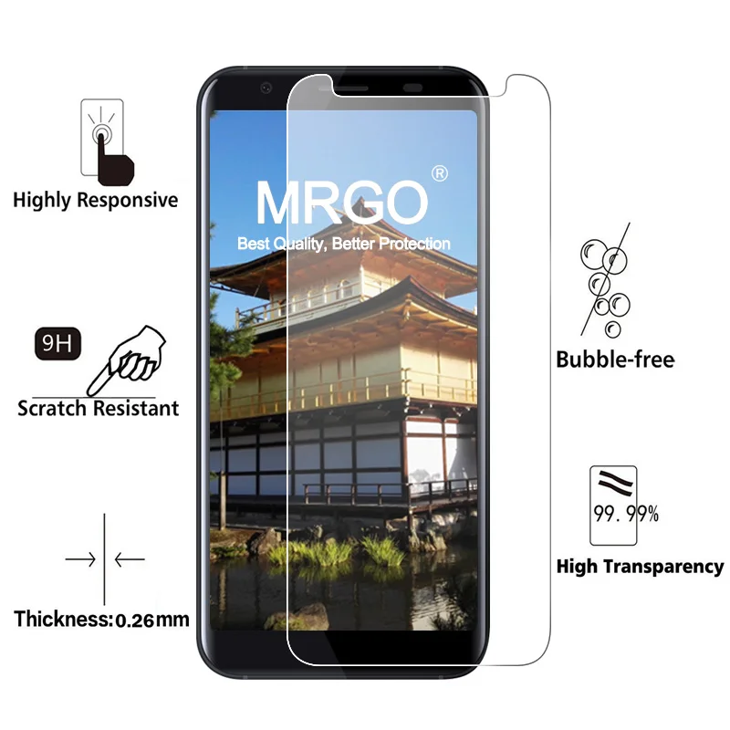 2 шт. MRGO закаленное Стекло Для Doogee X55 на Экран протектор телефон фильм x55 |