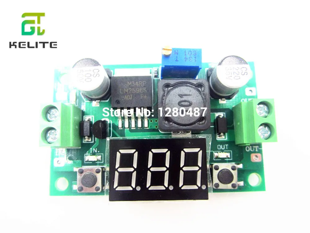 1 шт./лот LM2596 DC 4 0 ~ 40 до 3 37 V Регулируемый понижающий модуль питания + светодиодный