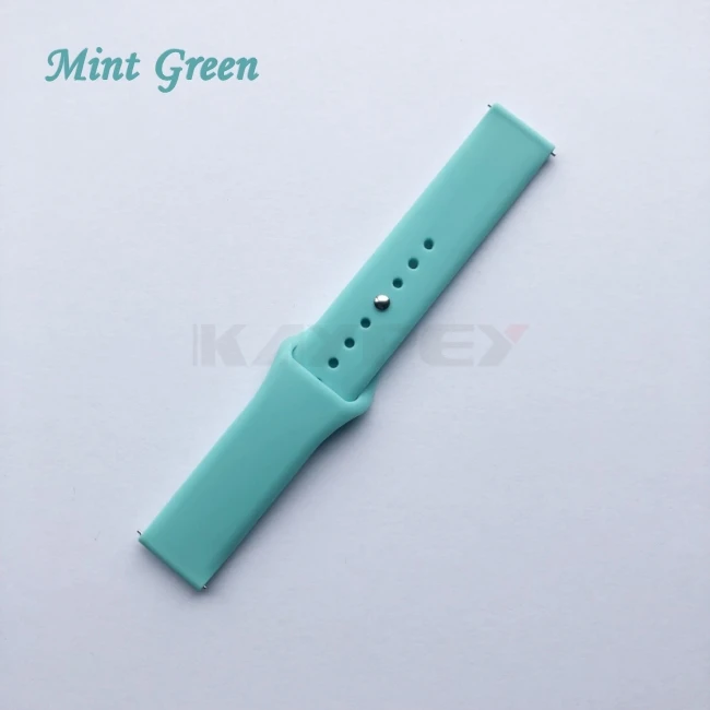 Mint green 20 мм силиконовый ремешок для Xiaomi Huami Amazfit Bip BIT PACE Lite Youth Smart Watch Band для Huami Amazfit Youth Bracelet ремешок - Цвет: Mint green