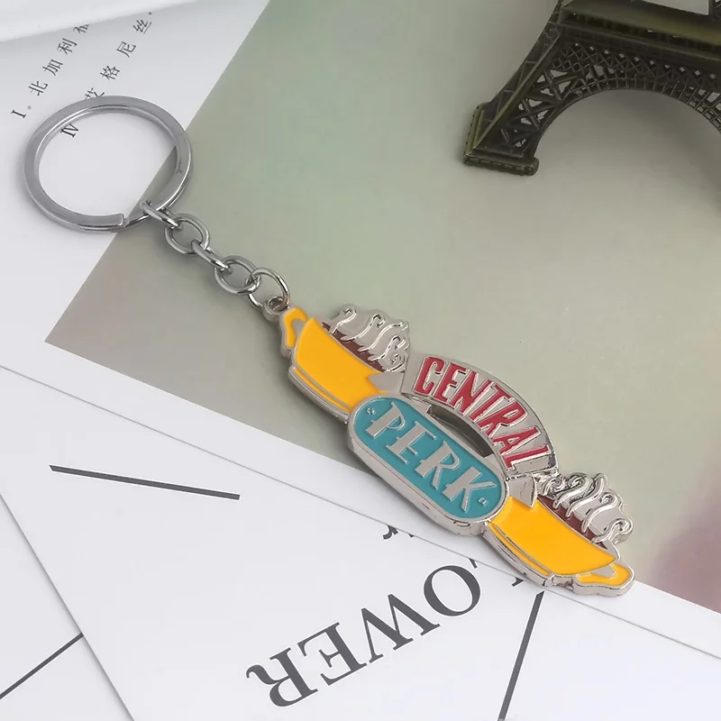 RJ сериал друзья логотип брелки Подвески центральный Perk кофе время chaviro металлический брелок для машины хороший друг Рождественский подарок ювелирные изделия