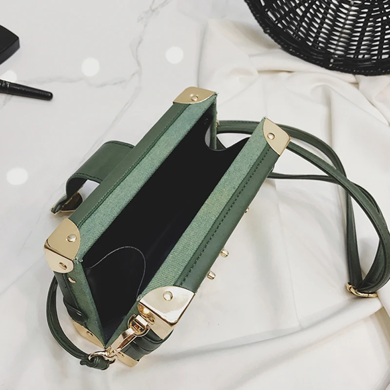 Зеленый Черный Вечерние клатч Сумки Для женщин известный Брендовая дизайнерская