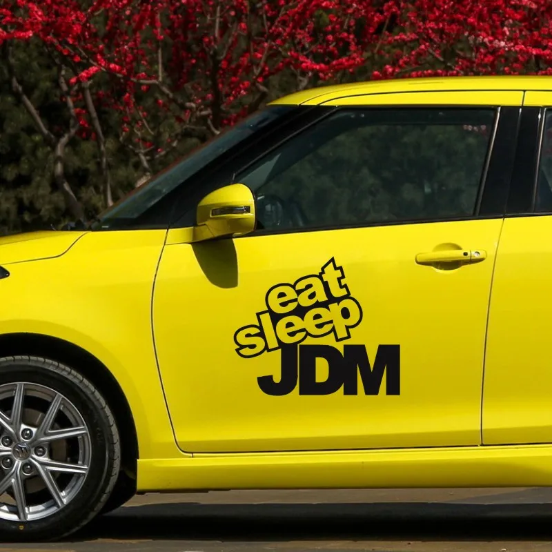 Cunymags EAT SLEEP JDM смешная юморная наклейка для автомобиля Наклейка на Мотоцикл Авто