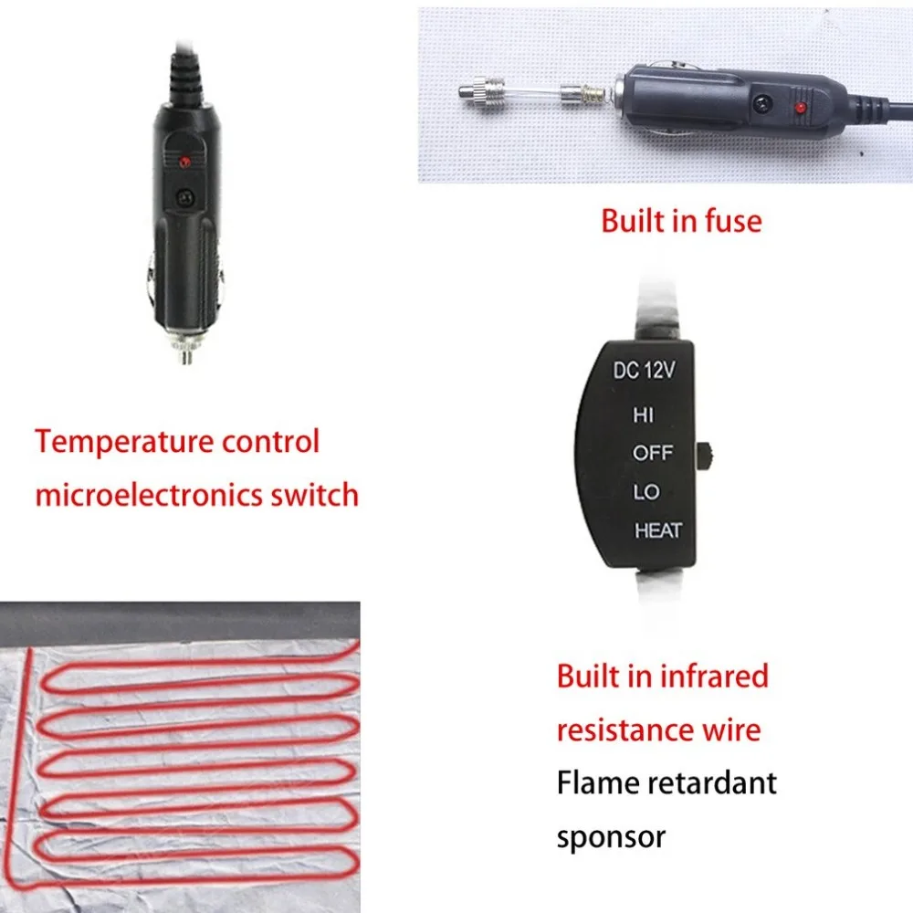 Автокресло подогрев сидений автомобиля Большие размеры 36 45W 12V образным вырезом