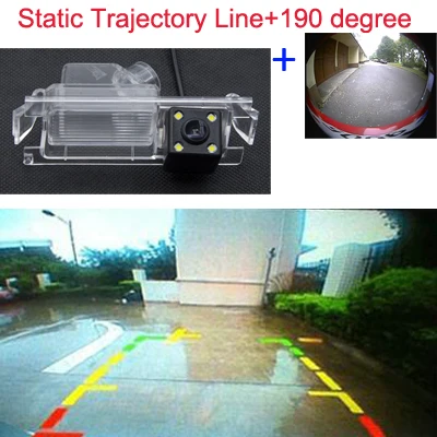 Static 190 degree Динамическая CCD HD камера для Kia/K2/Rio/Sedan хэтчбек/Ceed 2013/hyundai/Accent/Solaris/Verna /I30 Автомобильная камера заднего вида - Название цвета: Static 190 degree