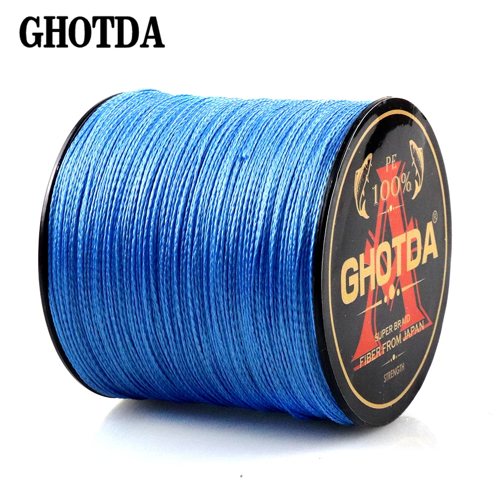 GHOTDA плетеная рыболовная леска 300 м 4 нити 10 120 фунтов мультифиламентная для карпа