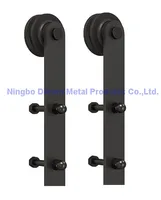 Free Shipping Dimon Hot Sell America Style Black Color Sliding Barn Door Hardware DM-SDU 7207 without sliding track