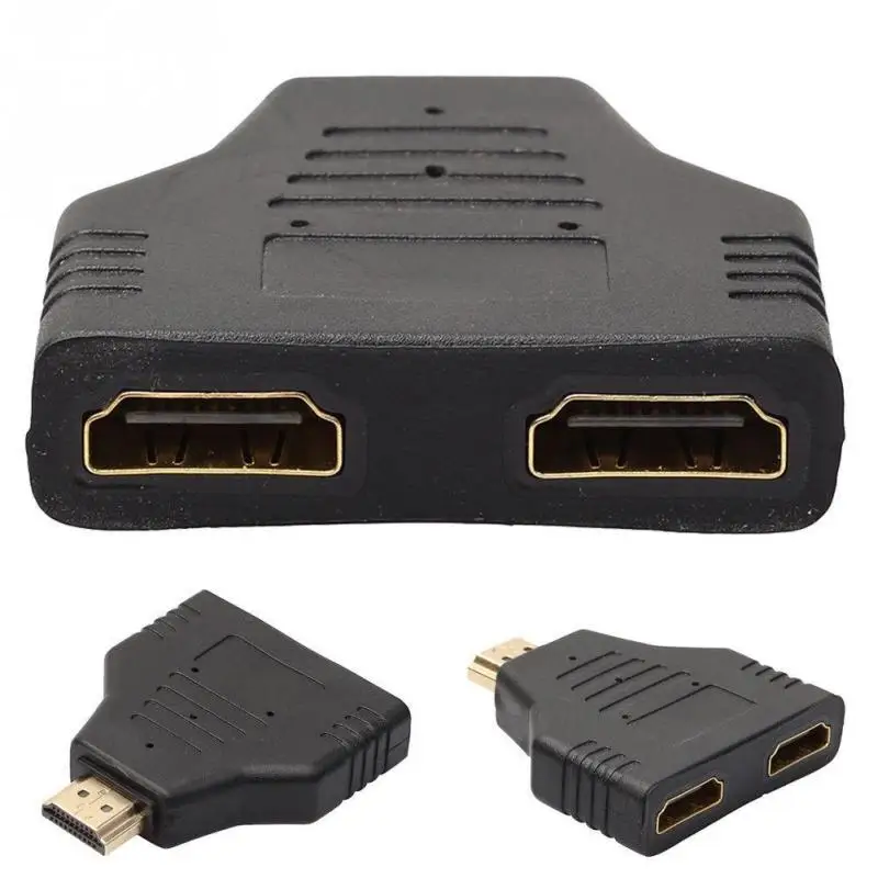 2018 new hot sales HDMI Male To Dual Female 1 to 2 Way Splitter Adapter For HD TV | Электроника