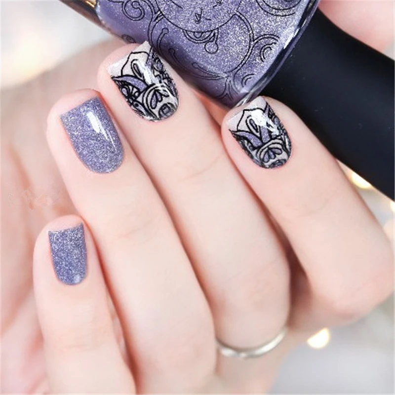 BORN PRETTY прямоугольный для нейл арта штамп шаблон штамповочных плит Цветочные