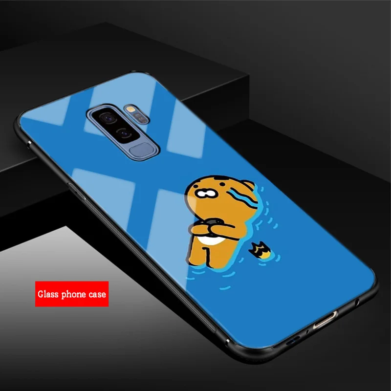 Со смешными героями из мультфильмов какао чехол закаленное Стекло чехол для телефона для samsung Galaxy A6 A6S A8 A8S J6 J8 S8 S9 S10 PLUS, NOTE 8, 9