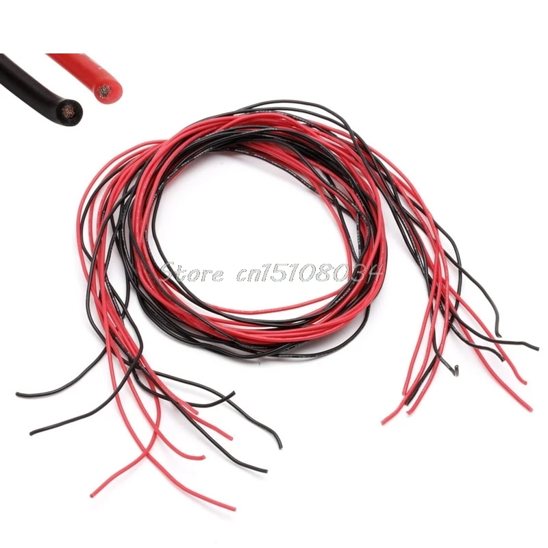 24AWG силиконовый калибровочный гибкий многожильный медный кабель 10 футов для RC