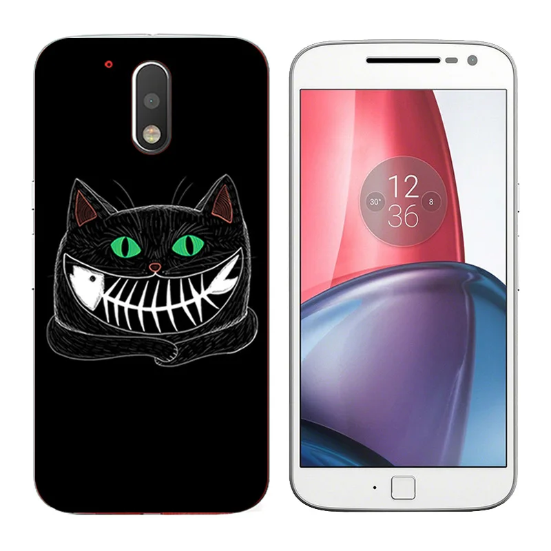 Чехол для Motorola Moto G4/G4 Plus задняя крышка из силикона ТПУ с золотой печатью чехол
