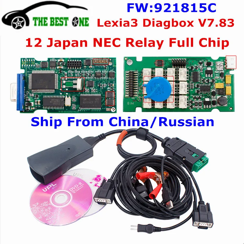 Полный чип Diagbox V7.83 Lexia 3 PP2000 FW 921815C Lexia-3 V48 Lexia3 для Citroen/peugeot PSA XS Evolution диагностический инструмент