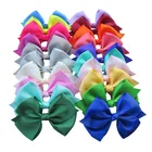 1 шт. милые Однотонные эластичные резинки для волос, зажимы для лент, банты для девочек, заколка с бантом 40 цветов, модные аксессуары для волос ручной работы