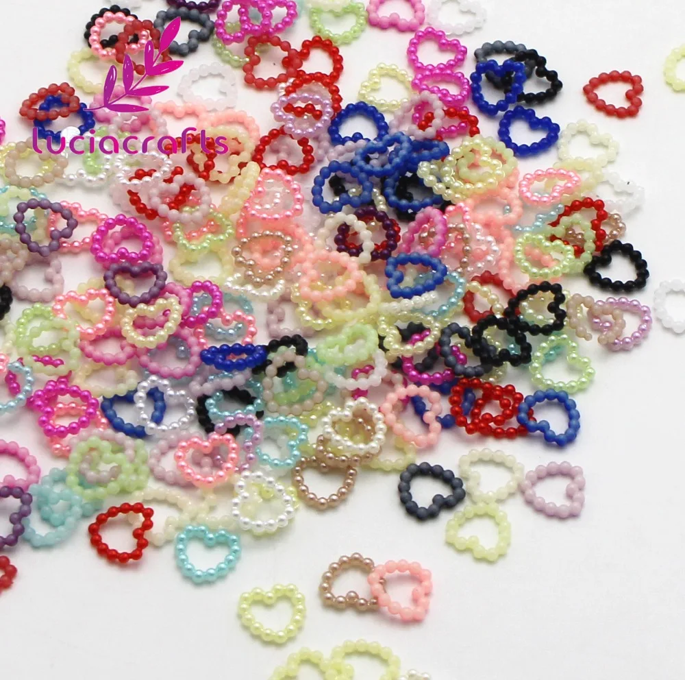 Lucia crafts 11 мм 48 шт Искусственный жемчуг в форме сердца для украшения телефона DIY Материал F0415