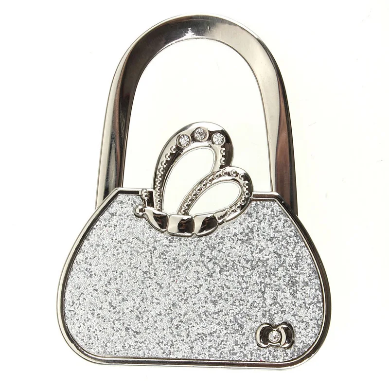 silver Новинка Милые складные сумки Подвеска для женской сумочки, сумки Прочный Стол крюк подхват для штор мешок 88 - Цвет: silver