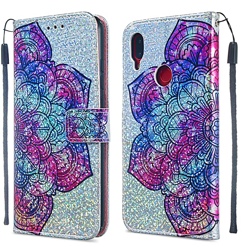 

Luxury Brilliant Painted Style Flip Case For Xiaomi Redmi 6 6A Note 7 Note7 Fundas Wallet PU Leather Silicone Holder Cover P03Z