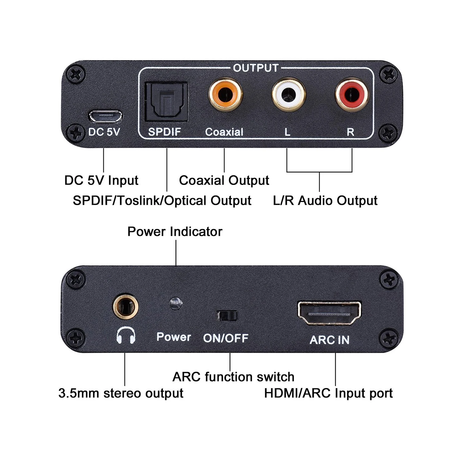 TTKK HDMI ARC аудио адаптер экстрактор к оптическому TOSLINK SPDIF коаксиальный + аналоговый