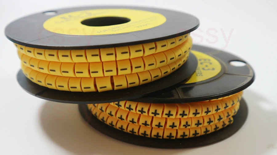 

freeshipping 0.5mm2 -16mm2 + - cable marker sleeving set